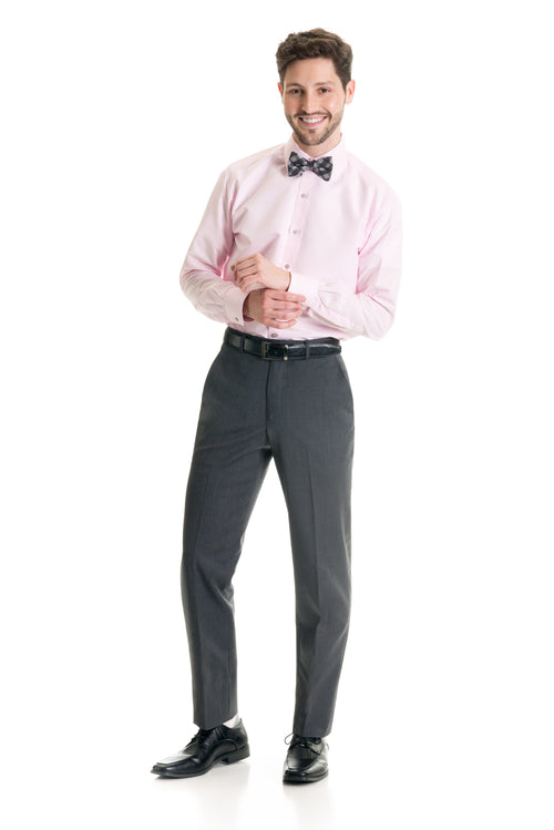 Grey Slim Fit Suit Pants - Super 120's