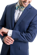 Indigo Slim Fit Suit Coat - Detailed Close-Up