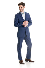 Indigo Slim Fit Suit Coat - Full Suit Three Quarter