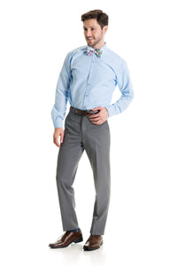 Light Grey Slim Fit Suit Pants