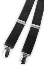 Men's Black Clip-on Suspenders - clips
