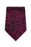 Floral Cranberry Self-Tie Windsor Tie - Detail