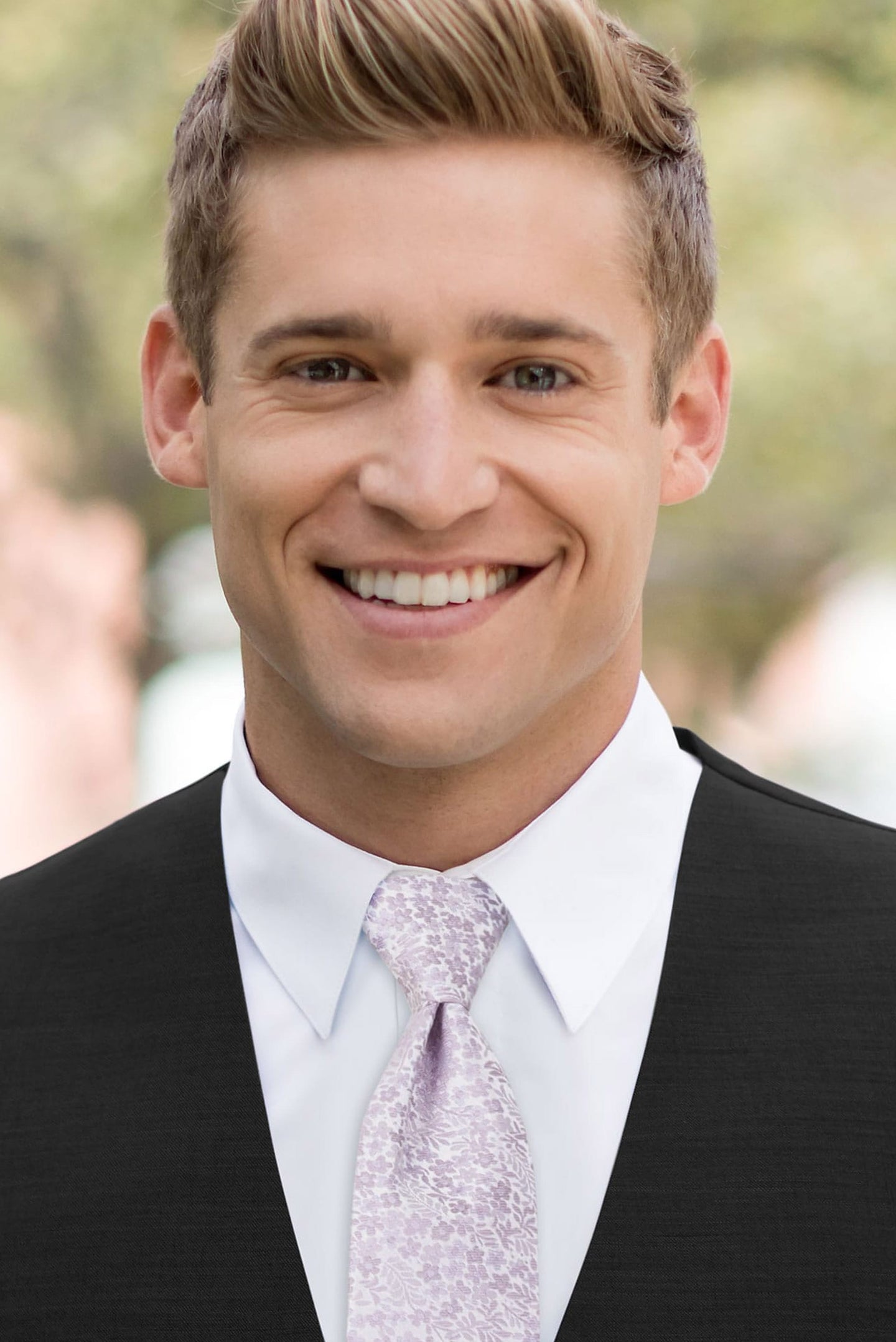 Floral Dusty Lavender Self-Tie Windsor Tie
