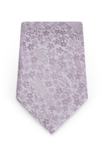 Floral Dusty Lavender Self-Tie Windsor Tie - Detail