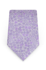 Floral Lavender Self-Tie Windsor Tie - Detail