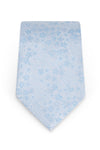 Floral Lite Blue Self-Tie Windsor Tie - Detail