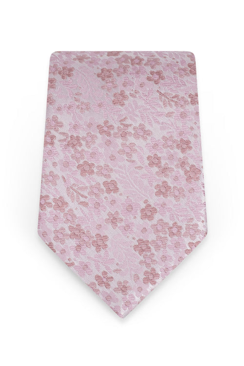 Floral Mauve Self-Tie Windsor Tie - Detail