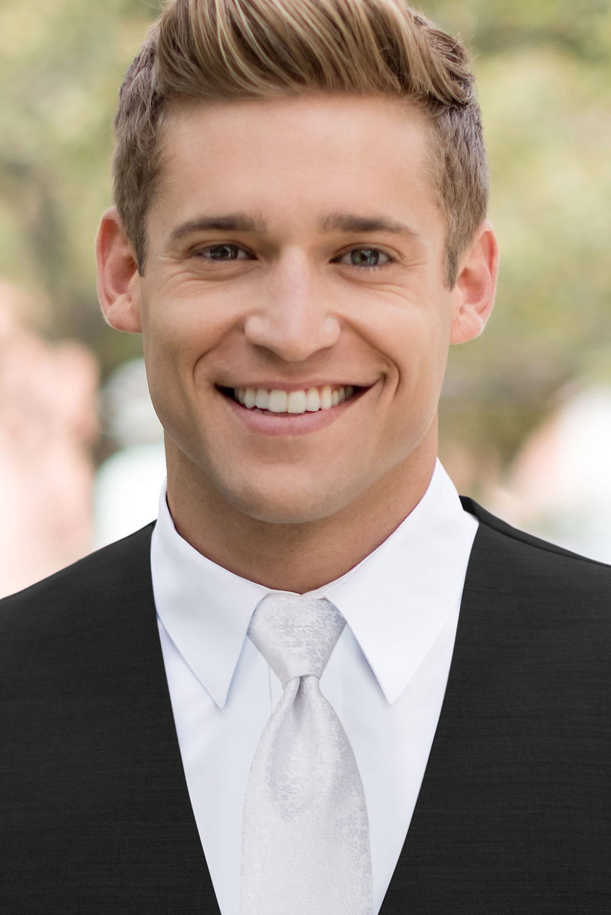 white dress shirt white tie Floral White Self-Tie Windsor Tie – Jim's Formal Wear Shop