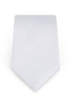 Floral White Self-Tie Windsor Tie - Detail