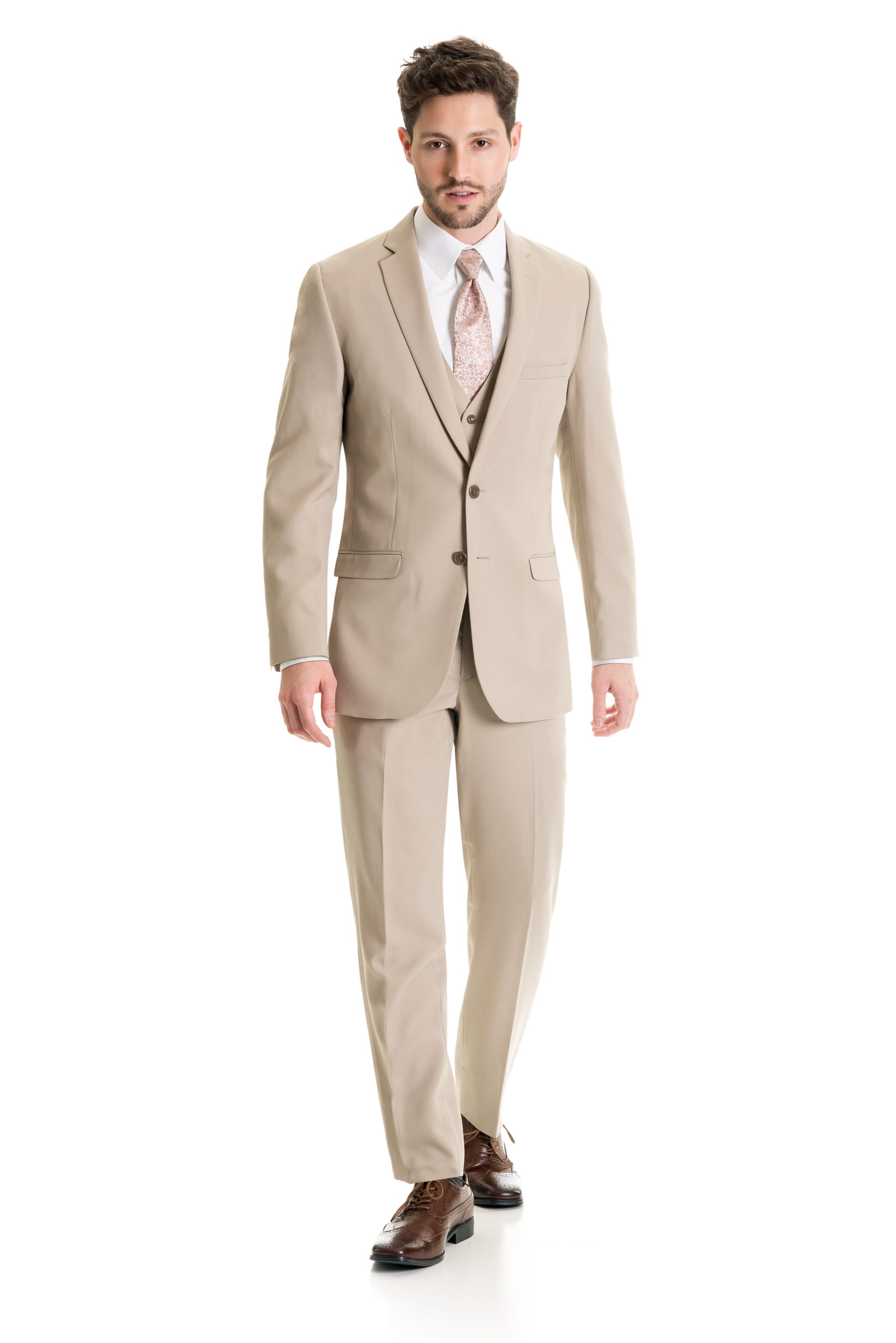 Tan Slim Fit Suit Coat 40 Long