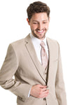 Tan Slim Fit Suit Coat - With Necktie