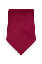 Solid Apple Red Self-Tie Windsor Tie - Detail