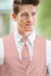 man wearing white shirt, striped ballet windsor tie and solid ballet Expressions vest