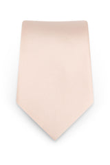 Solid Blush Self-Tie Windsor Tie - Detail