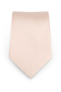 Solid Blush Self-Tie Windsor Tie - Detail