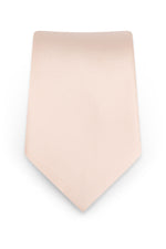 Solid Blush Self-Tie Windsor Tie - Detail