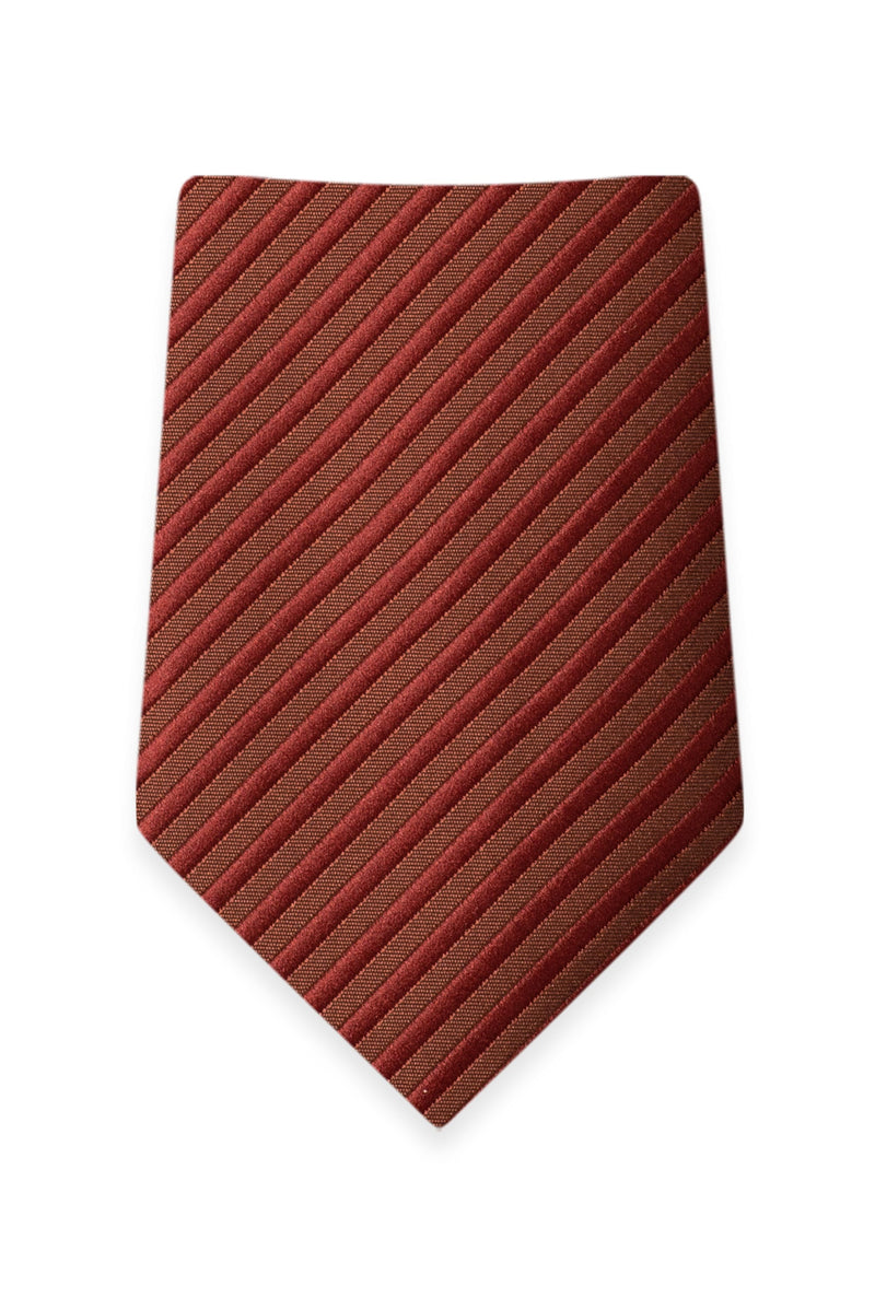Striped Cinnamon Self-Tie Windsor Tie