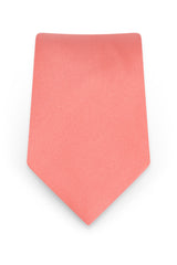 Solid Coral Self-Tie Windsor Tie - Detail