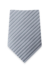 Striped Dusty Blue Self-Tie Windsor Tie