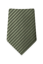Striped Evergreen/Moss Self-Tie Windsor Tie