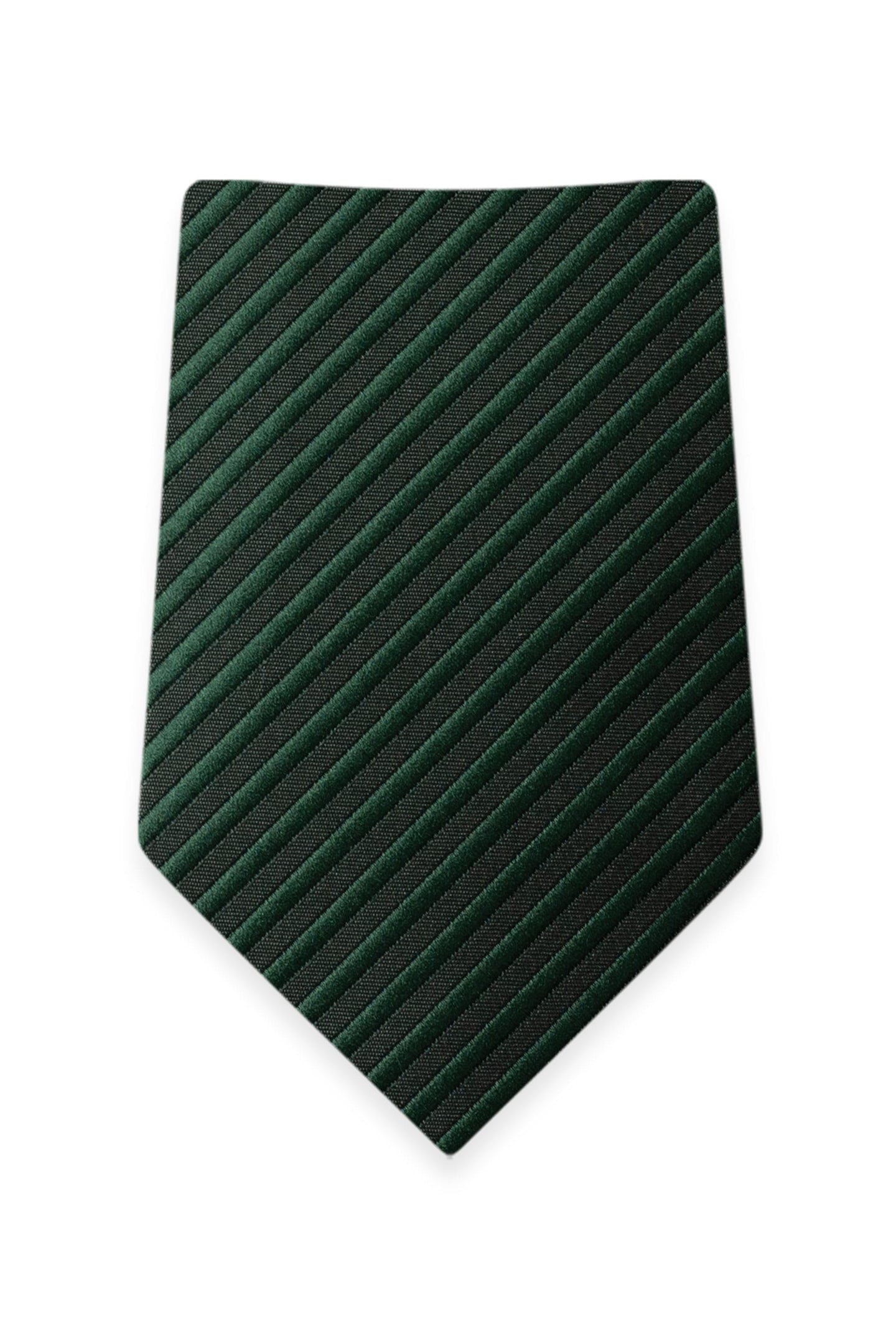 Striped Hunter Green Self-Tie Windsor Tie