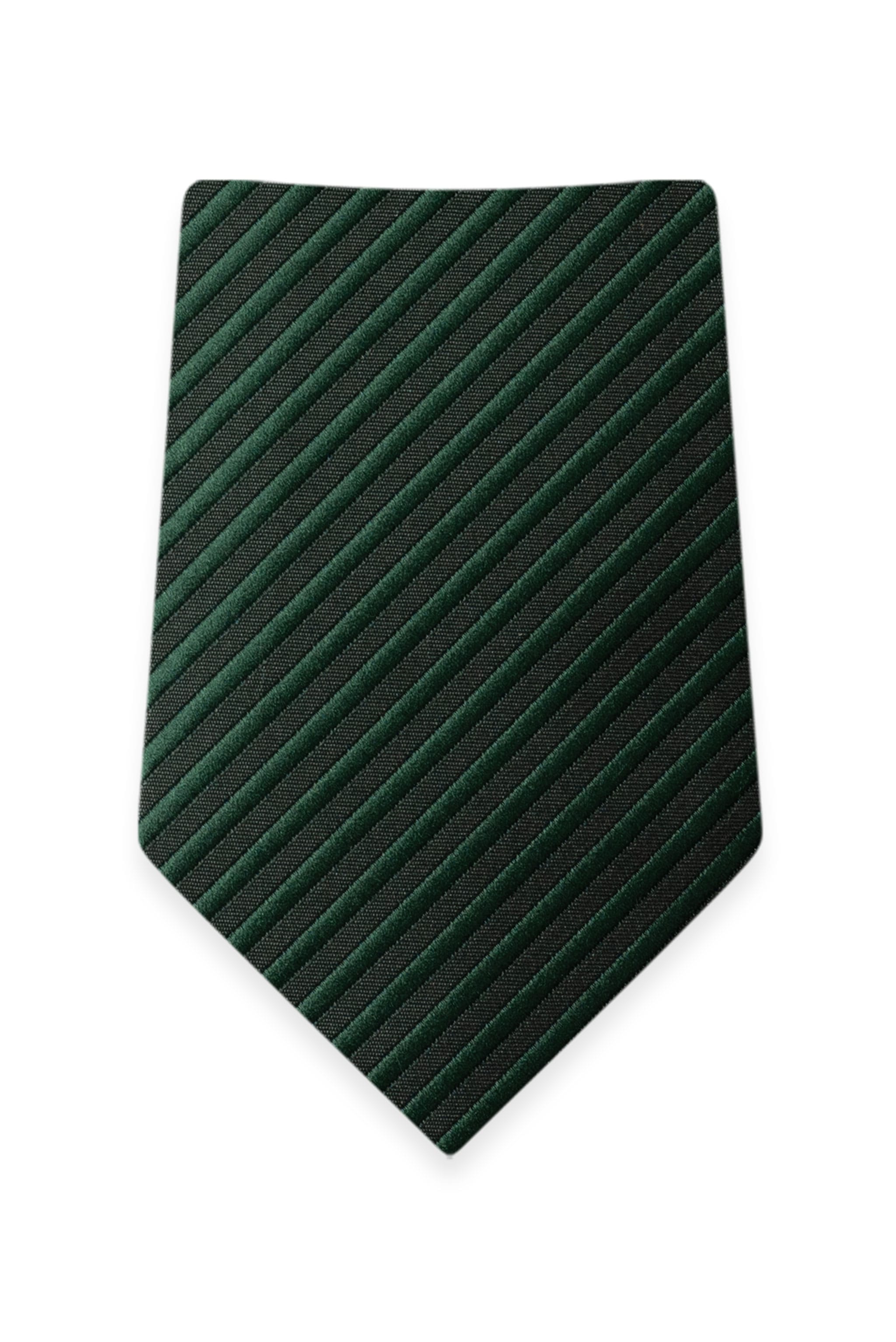 Striped Hunter Green Self-Tie Windsor Tie