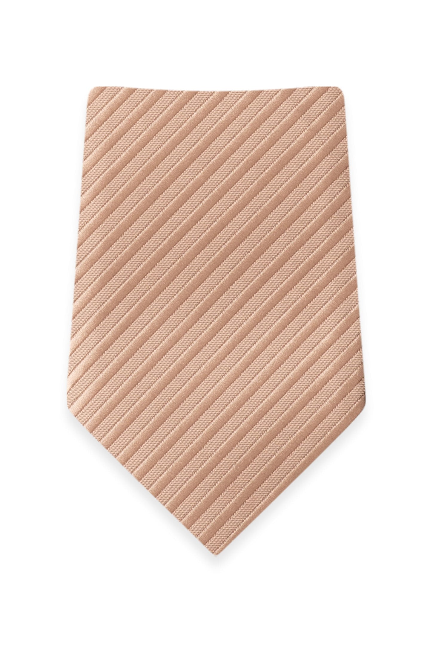 Striped Rose Gold Self-Tie Windsor Tie