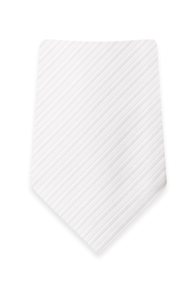 Striped White Self-Tie Windsor Tie