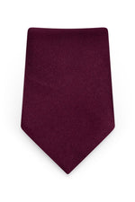 Solid Wine Self-Tie Windsor Tie - Detail